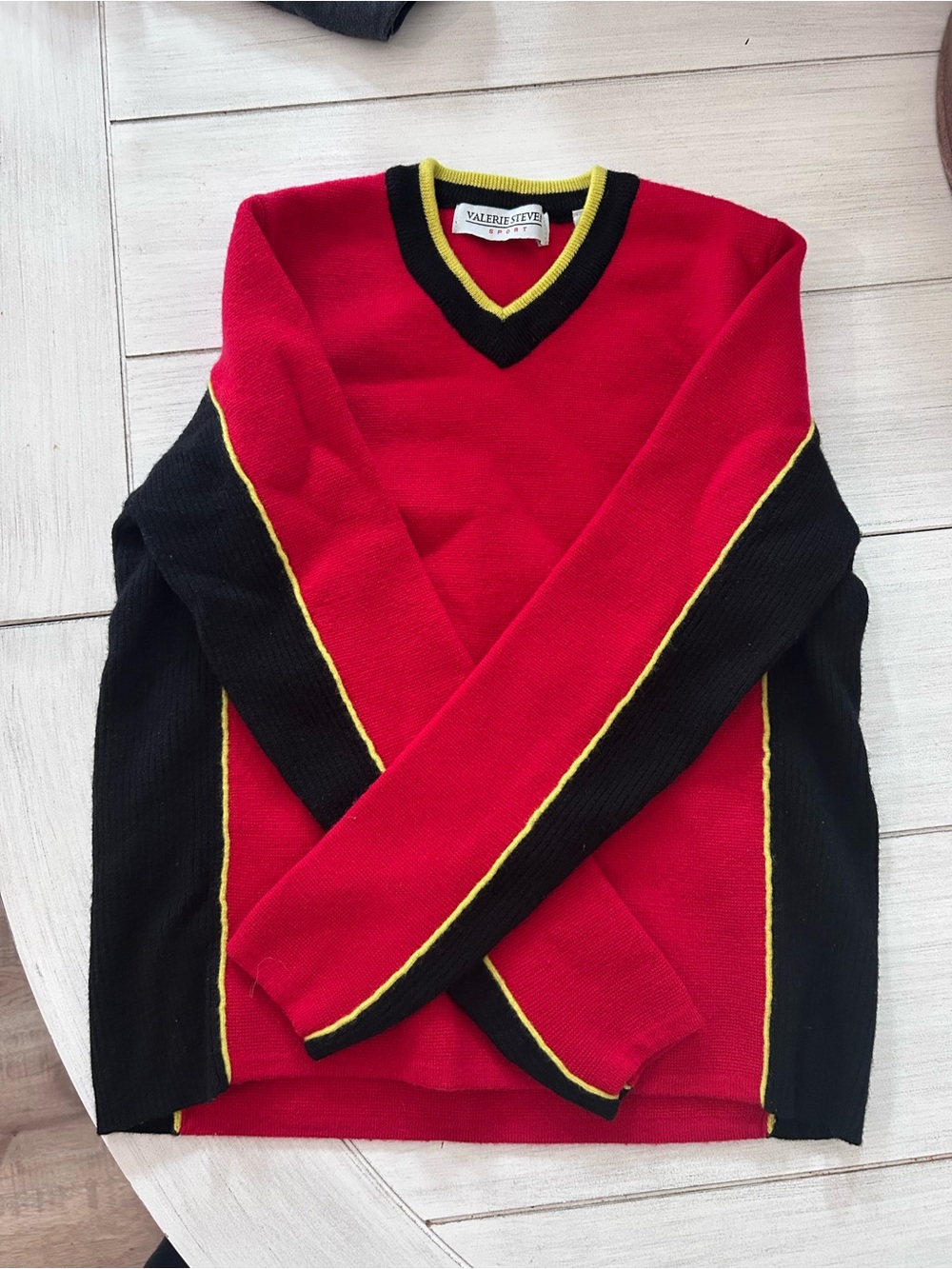Vintage Valerie Steven’s V-Neck Sweater 100% merino wool